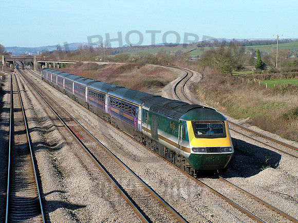 Up HST FGW FGW HST Bishton Flyover 280204 JC11