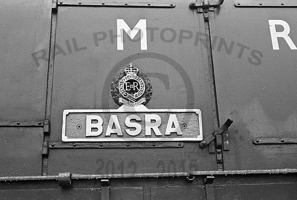 'Basra' Nameplate Longmoor 160466 NS1240_95