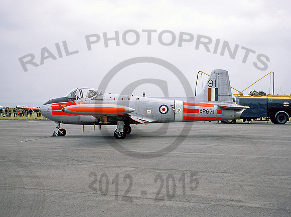 Jet Provost XP671 Teesside Airport 3-8-1968 CD671