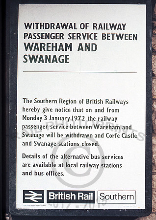 Swanage Closure Notice 1271 RPCJV948